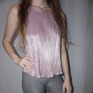 Shiny Pink Tank Top